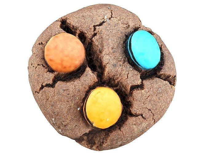 Cookie 10 Low-poly 3D model 5