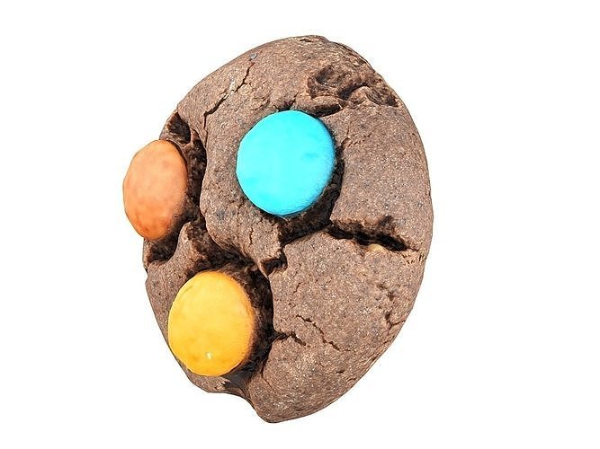 Cookie 10 Low-poly 3D model 7