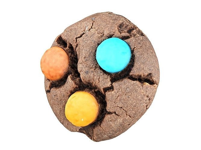 Cookie 10 Low-poly 3D model 6