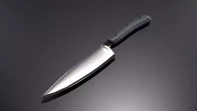 Kitchen Knife Low-poly 3D model