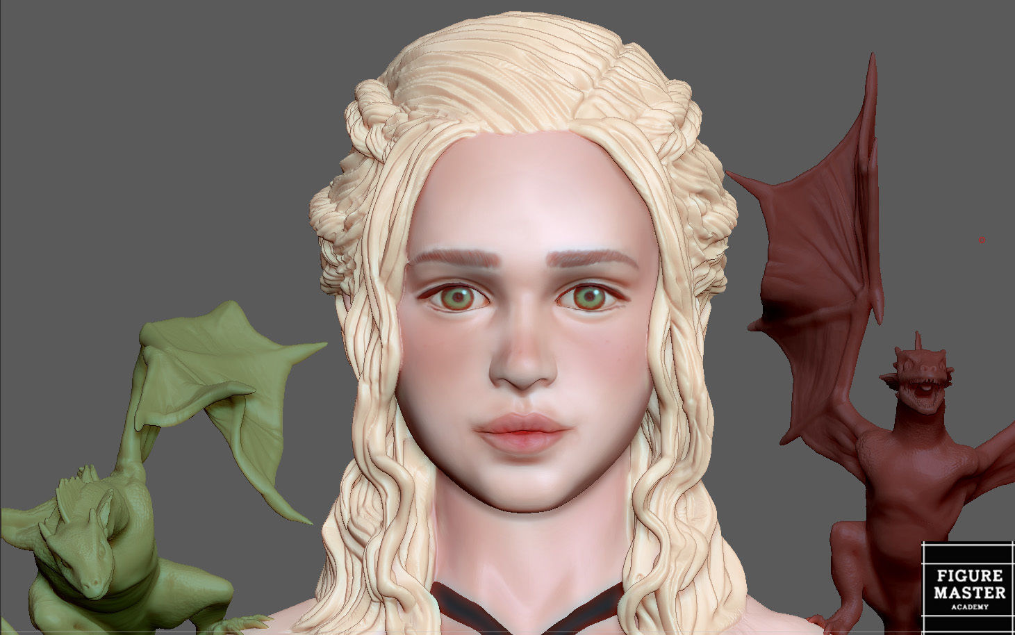 DANERYS TARGARYEN WITH DRAGONS GAME OF THRONES 3D PRINT 3D model 3D