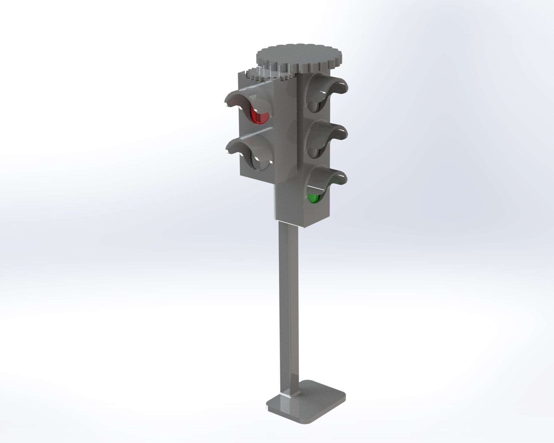 Trafic light for Kids 3D print model_5