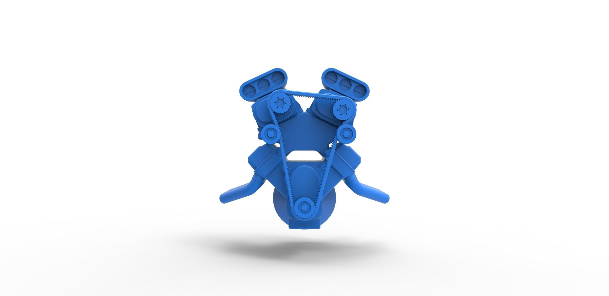 Engine V8 double supercharger Version 3 Scale 1 to 25 3D print model_5