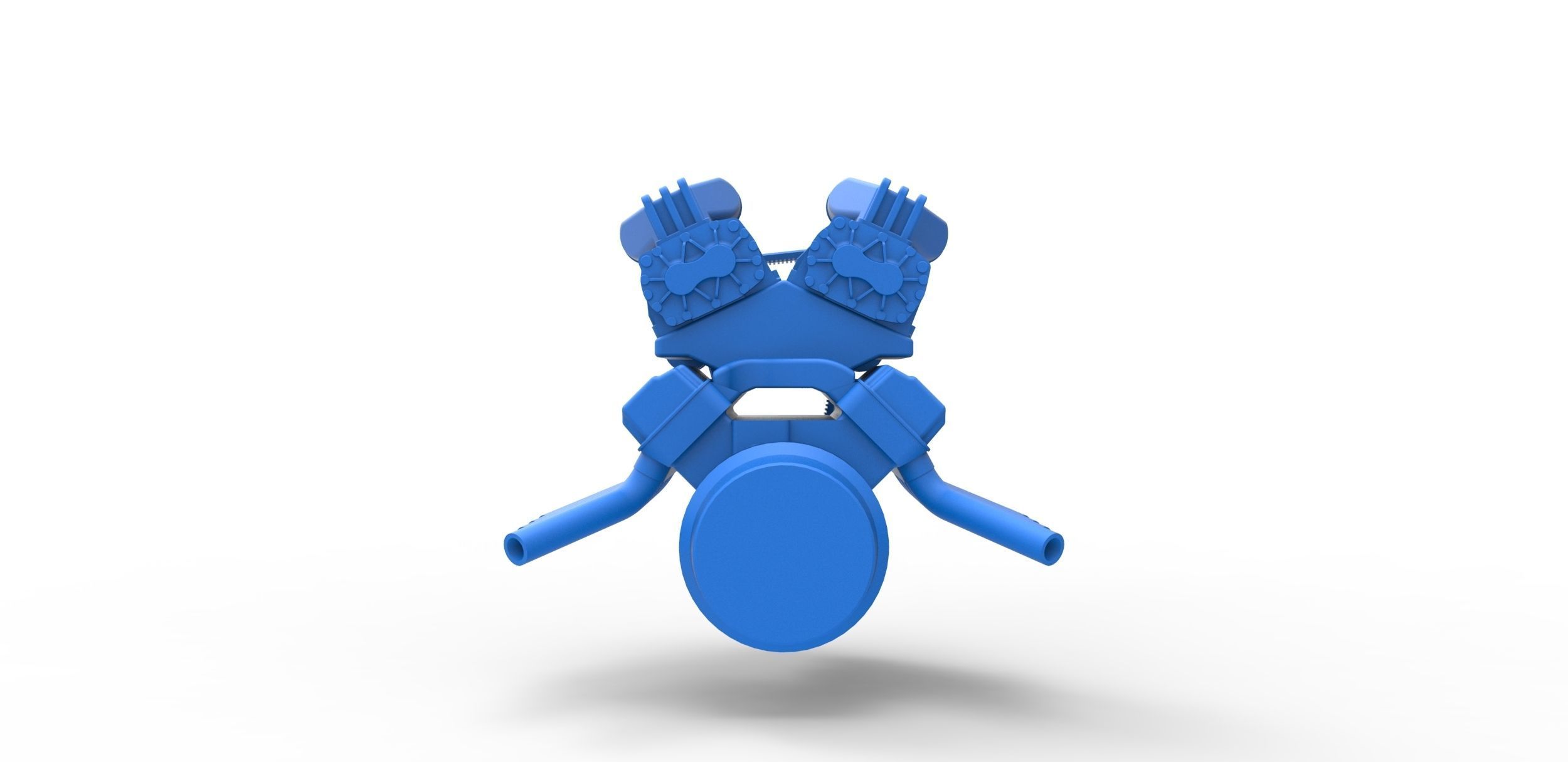 Engine V8 double supercharger Version 3 Scale 1 to 25 3D print model_12