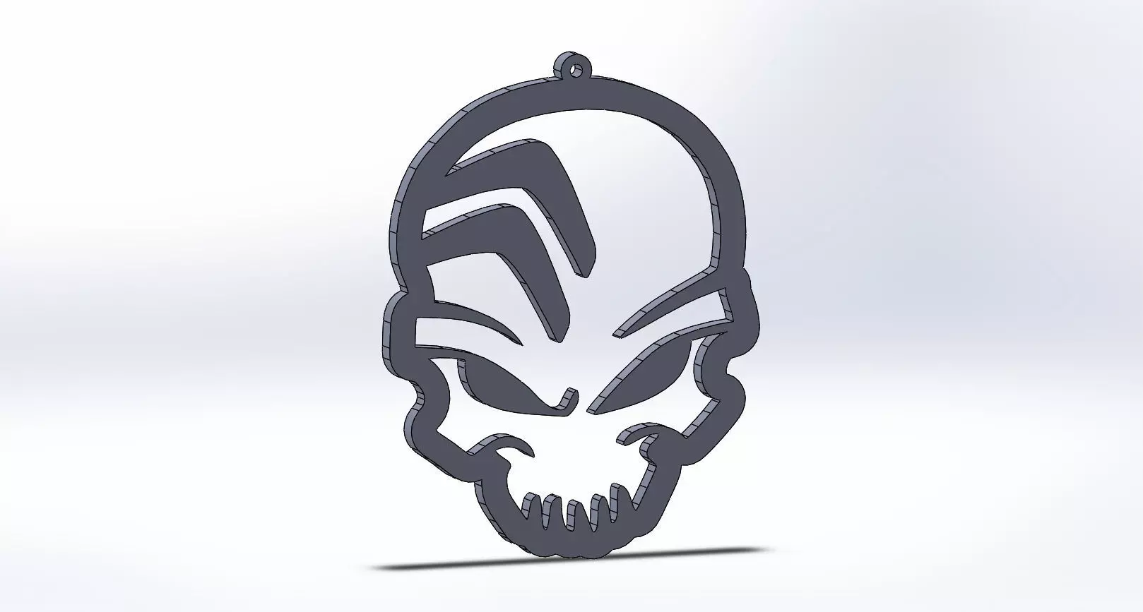 citroen keychain skull logo oriktown 3D print model