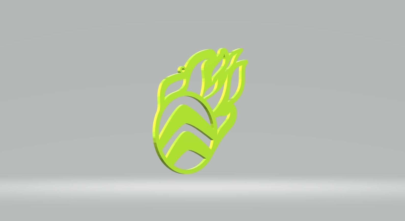 Citroen keychain logo fire oriktown 3D print model_15