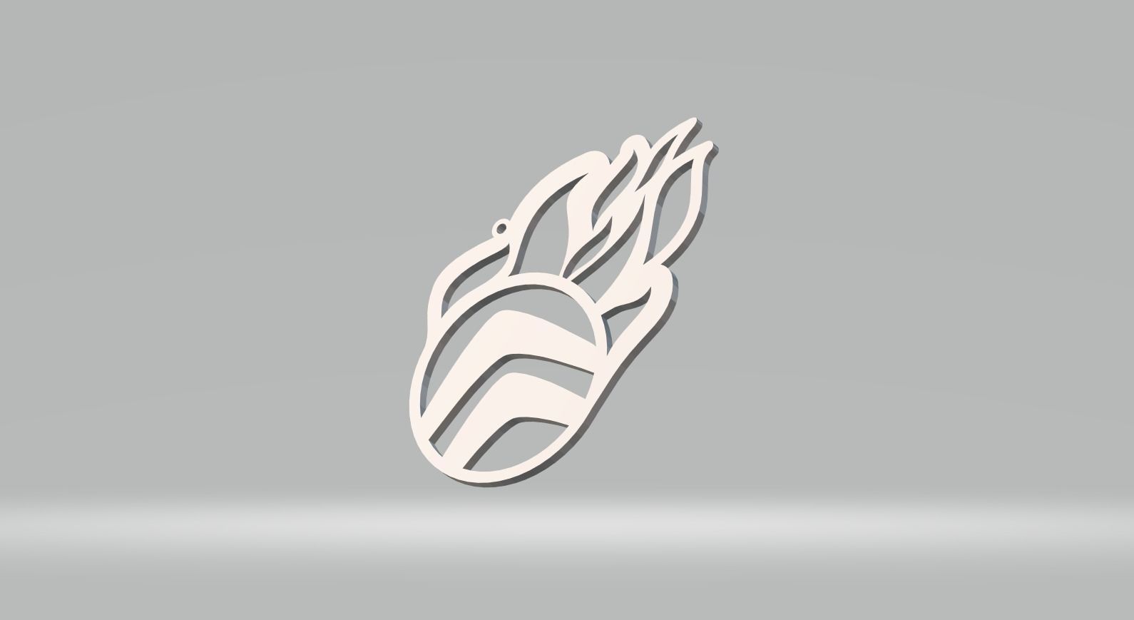 Citroen keychain logo fire oriktown 3D print model_6