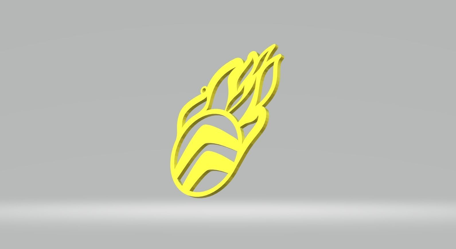 Citroen keychain logo fire oriktown 3D print model_21