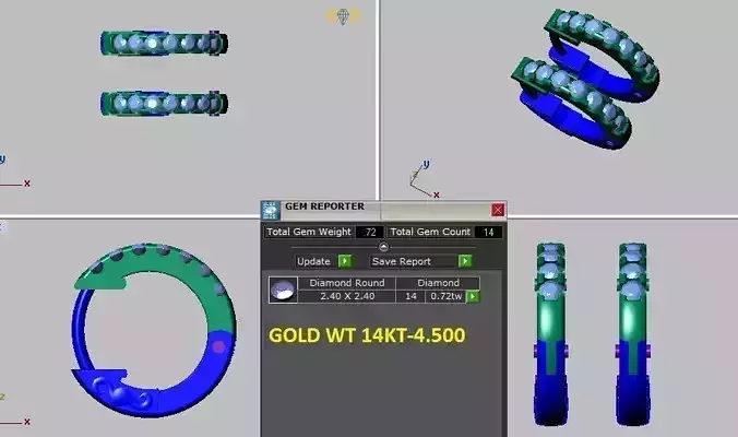 hoop earrings set diamonds