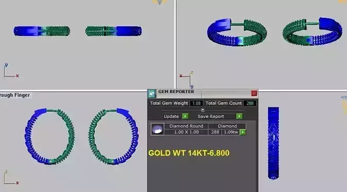 hoop earrings set diamonds