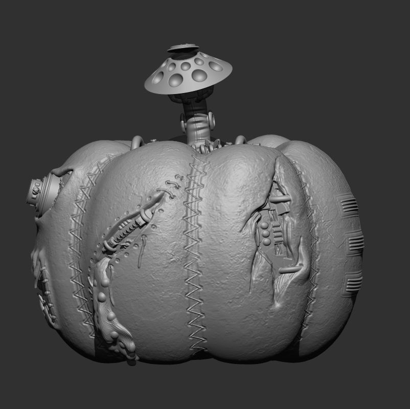 Steam Pumpkin 3D print model_3