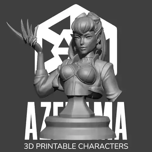 Evelynn KDA BUST Ready for 3D Printing 3D print model