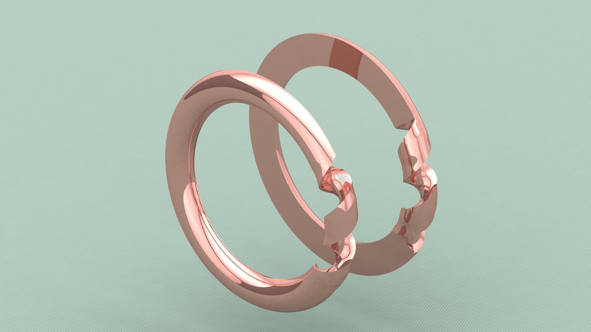 TWIST BAND RING 3D print model_4