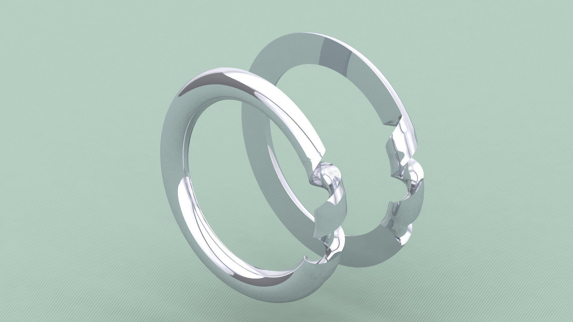 TWIST BAND RING 3D print model_5