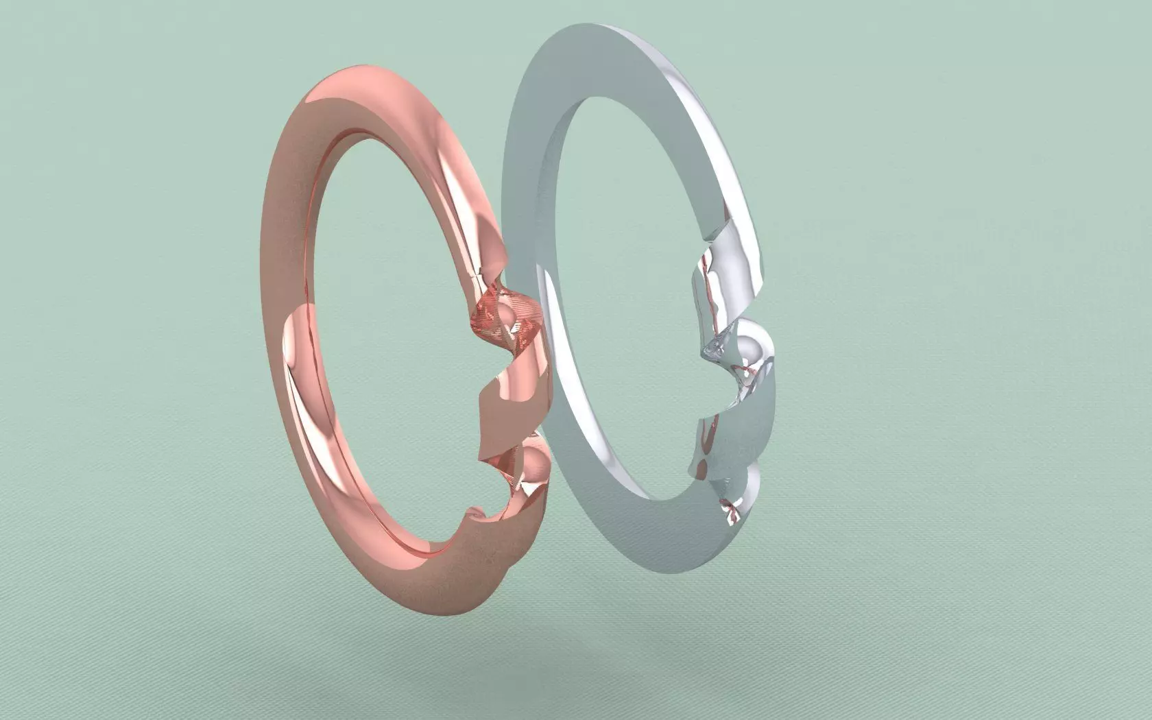 TWIST BAND RING 3D print model_0