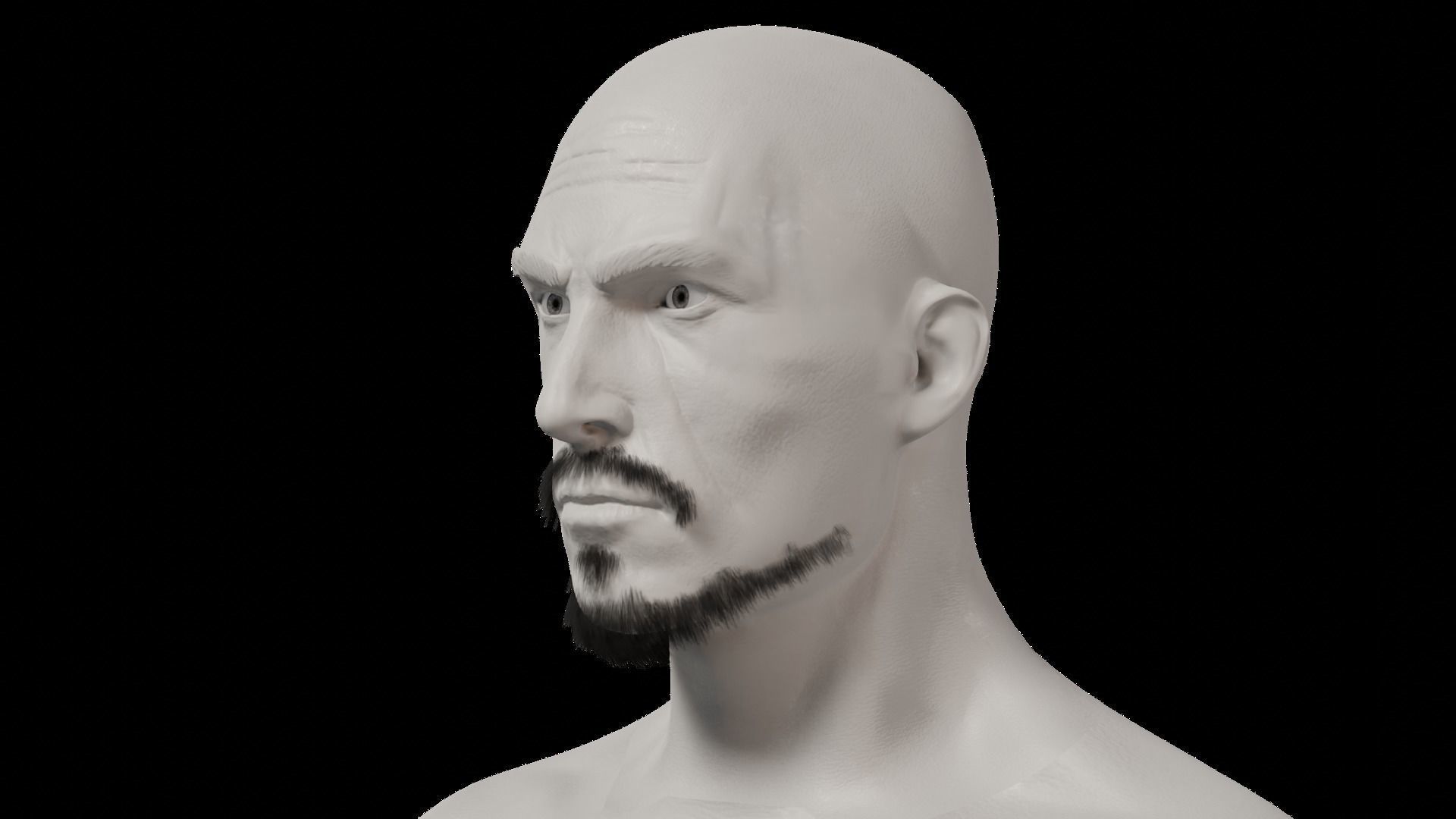 Professional Realtime Beard Pack Low-poly 3D model_40