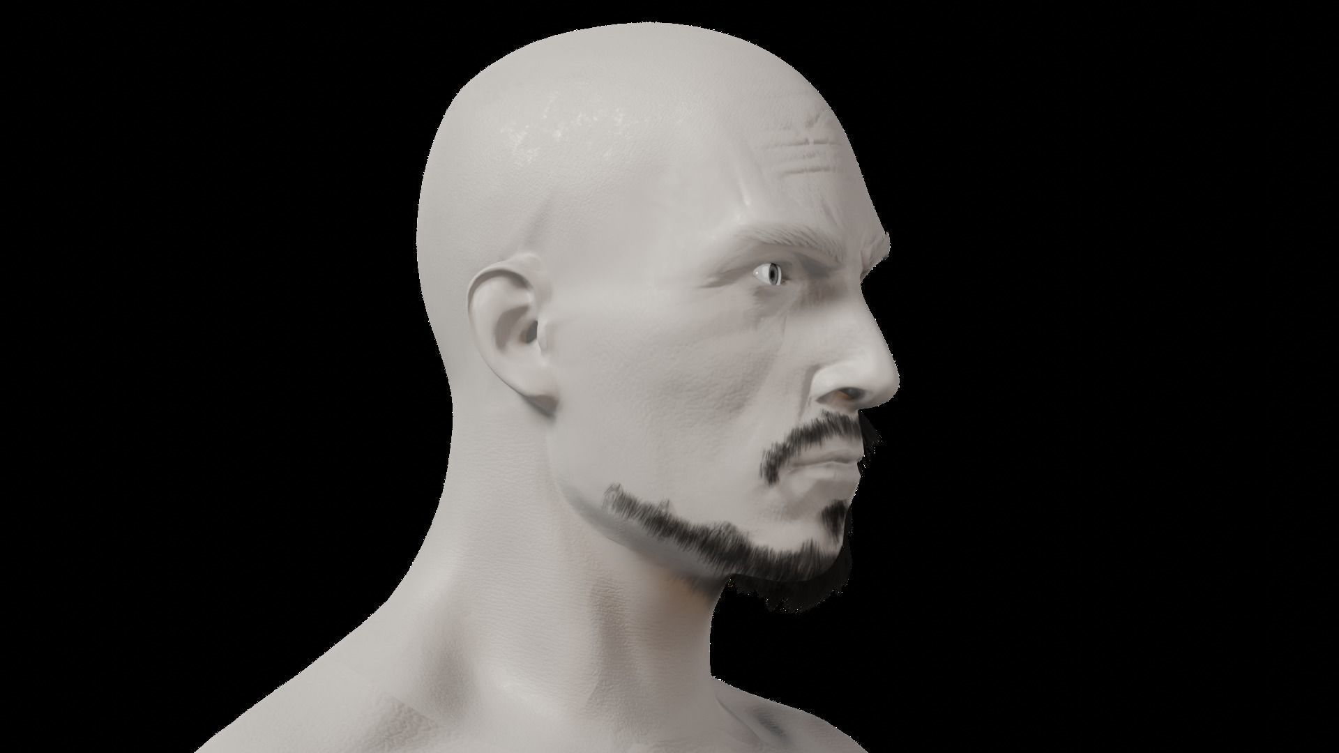 Professional Realtime Beard Pack Low-poly 3D model_29