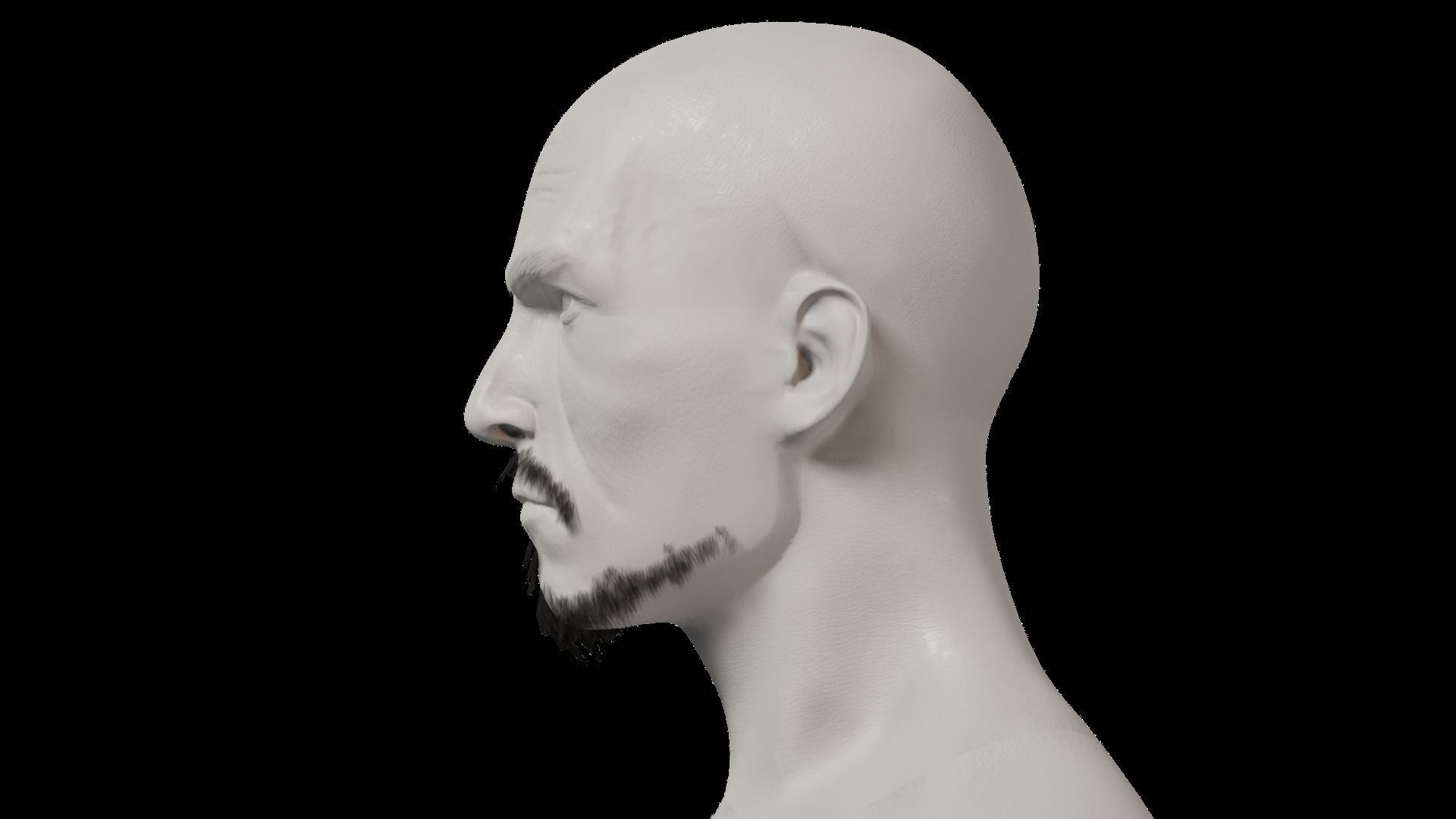 Professional Realtime Beard Pack Low-poly 3D model_38