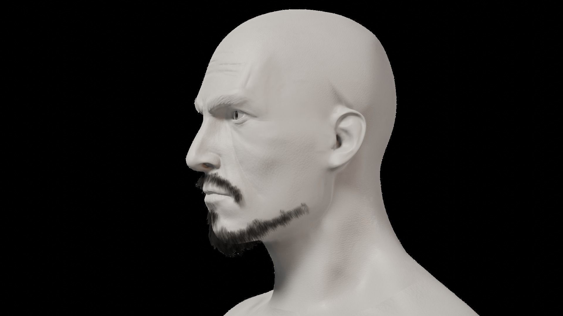 Professional Realtime Beard Pack Low-poly 3D model_39