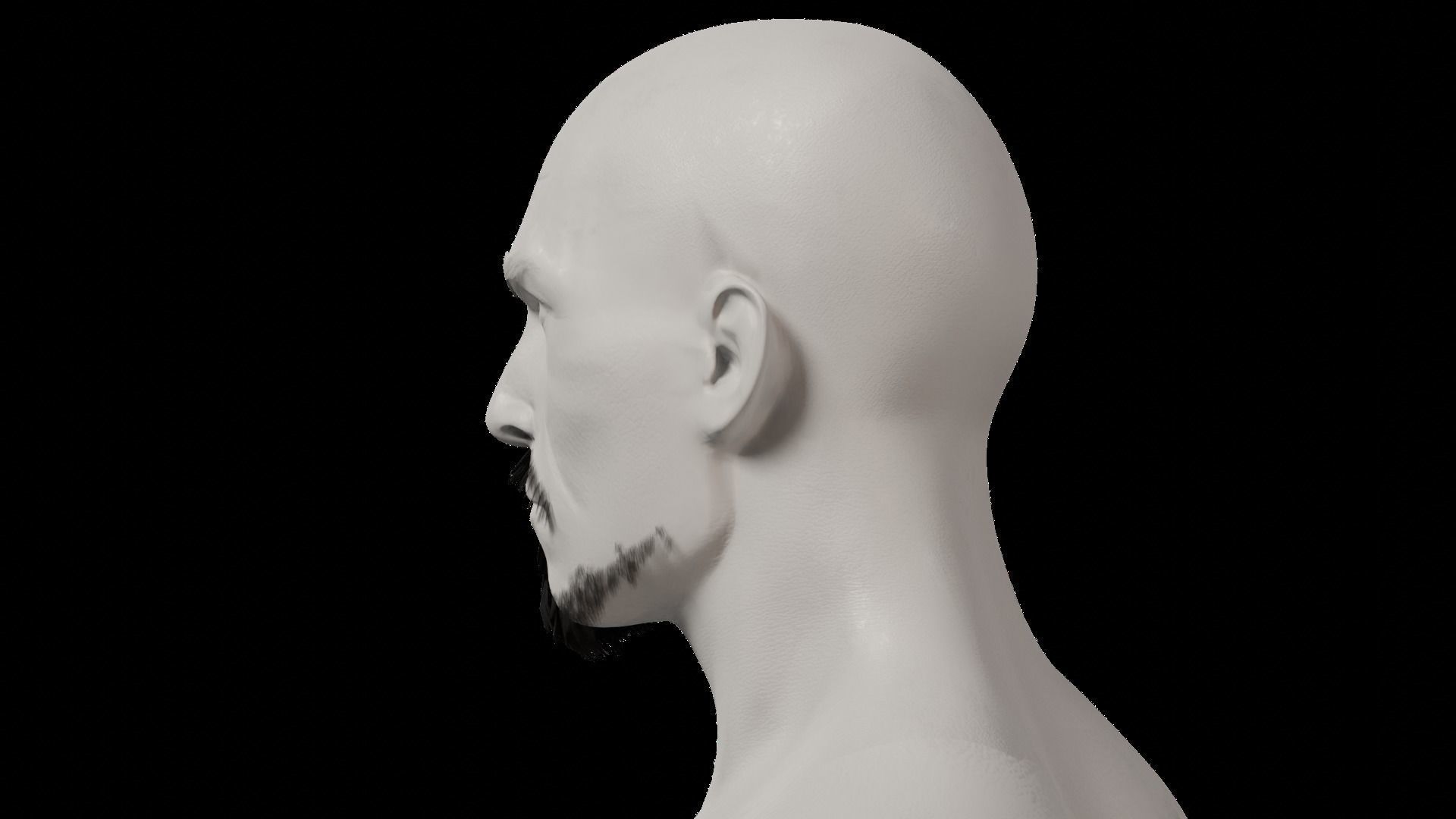 Professional Realtime Beard Pack Low-poly 3D model_37