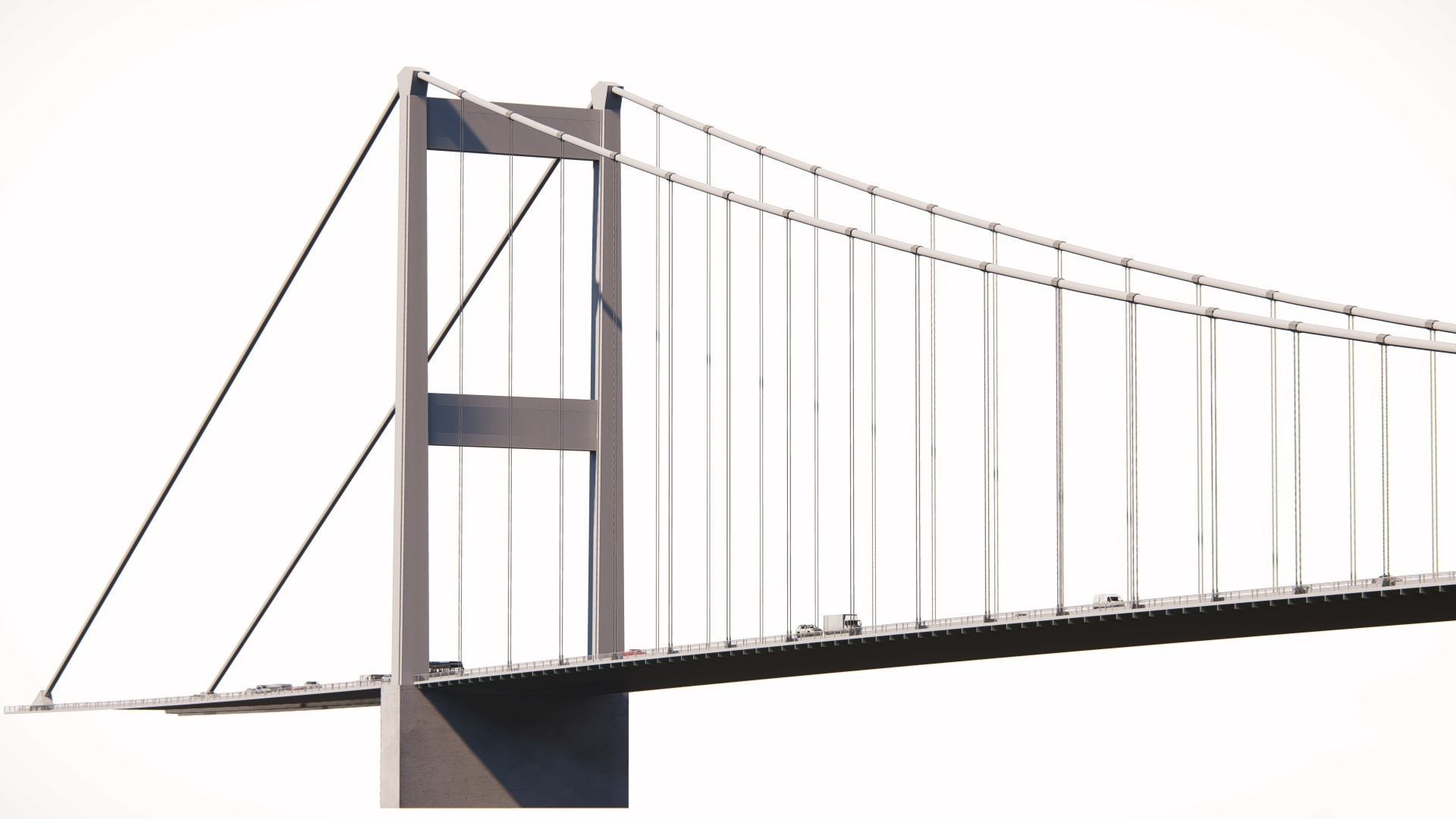 Fatih Sultan Mehmet Bridge - Istanbul - Turkey Low-poly 3D model_6