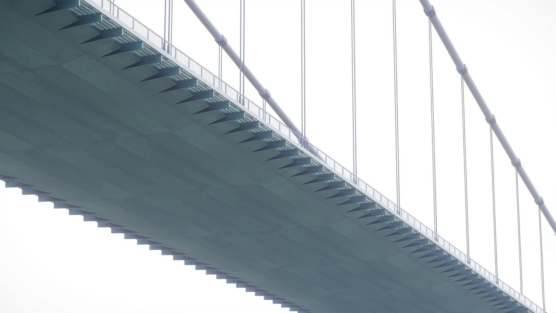 Fatih Sultan Mehmet Bridge - Istanbul - Turkey Low-poly 3D model_3