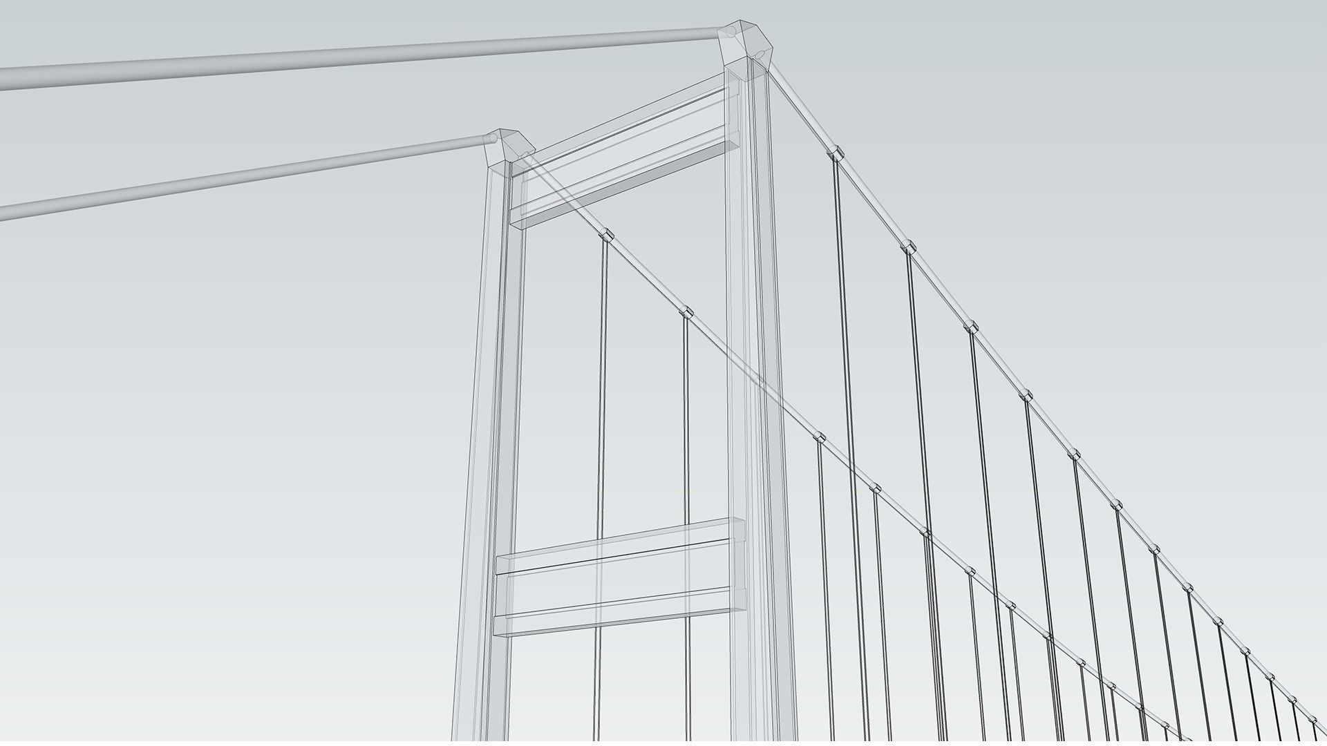 Fatih Sultan Mehmet Bridge - Istanbul - Turkey Low-poly 3D model_7