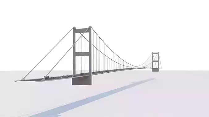 Fatih Sultan Mehmet Bridge - Istanbul - Turkey Low-poly 3D model