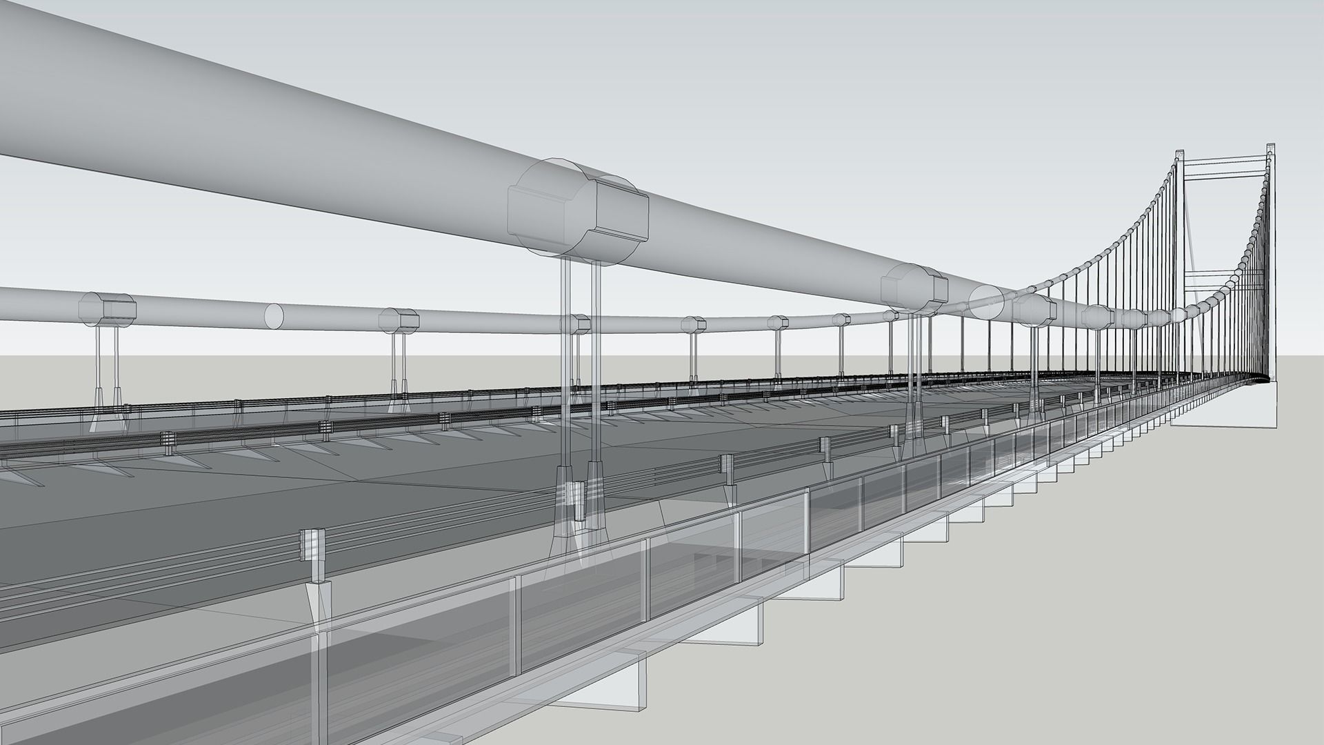 Fatih Sultan Mehmet Bridge - Istanbul - Turkey Low-poly 3D model_9