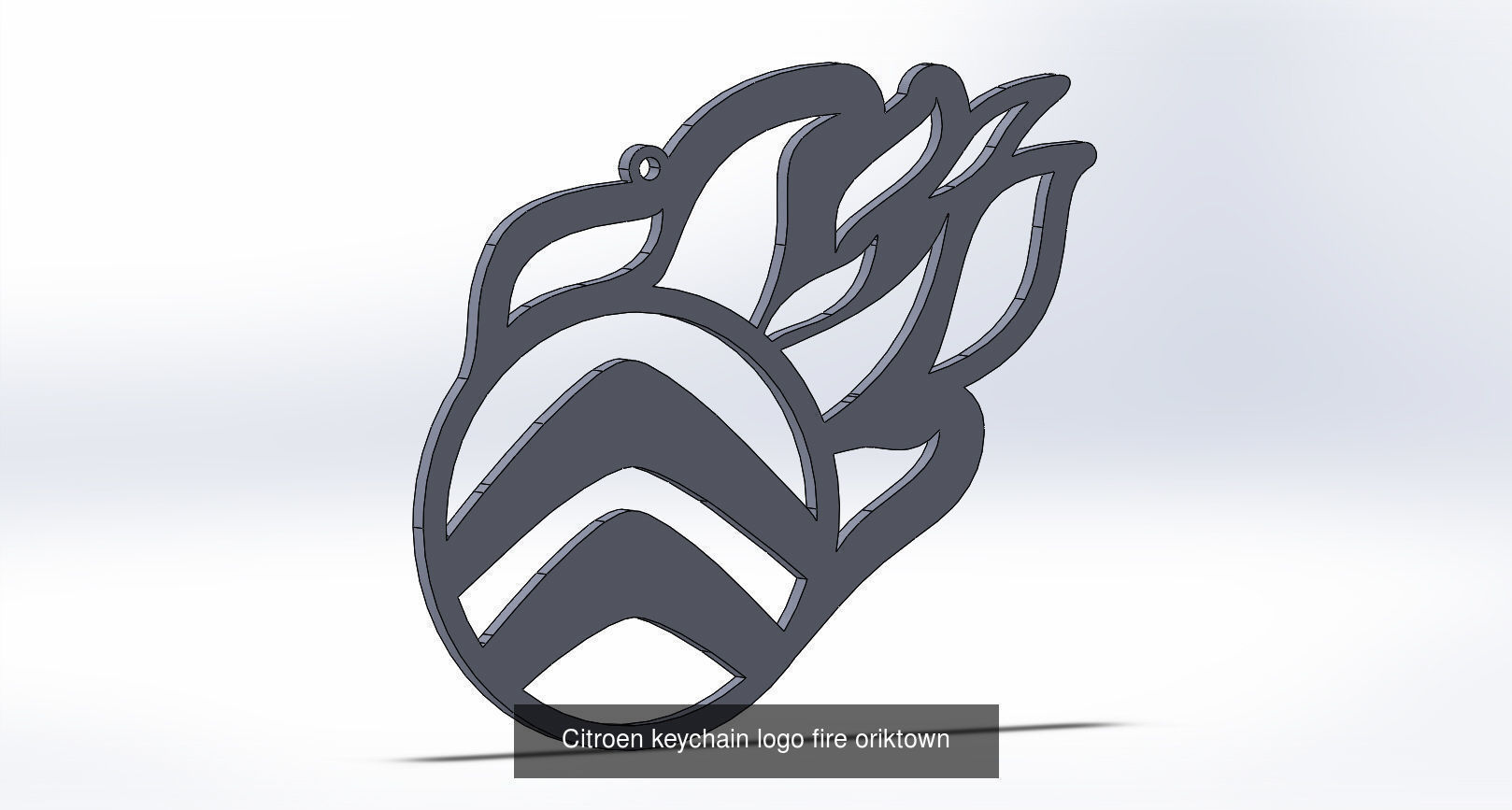 Citroen keychains 3D Model Collection_4