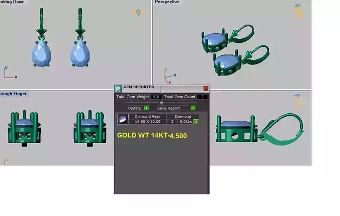 pear shape drop earrings