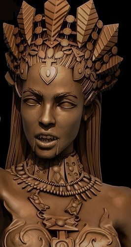 Akasha 3D Print egyptian goddess statue 3D print model