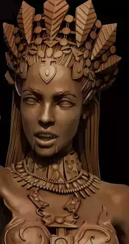 Akasha 3D Print egyptian goddess statue 3D print model