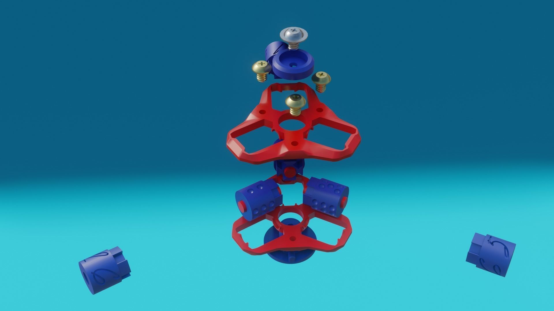 Mechanical Dice Geneve Fidget SPinner 3D Printable 3D print model_2