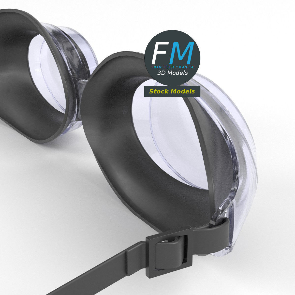 Swim goggles 3D model_4