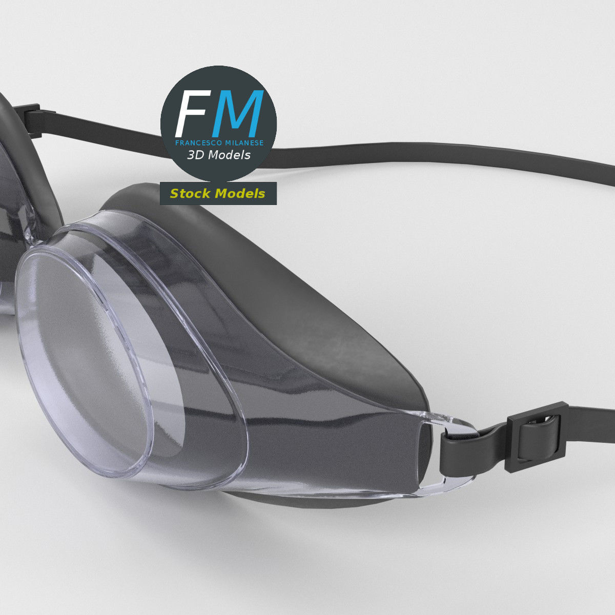 Swim goggles 3D model_5