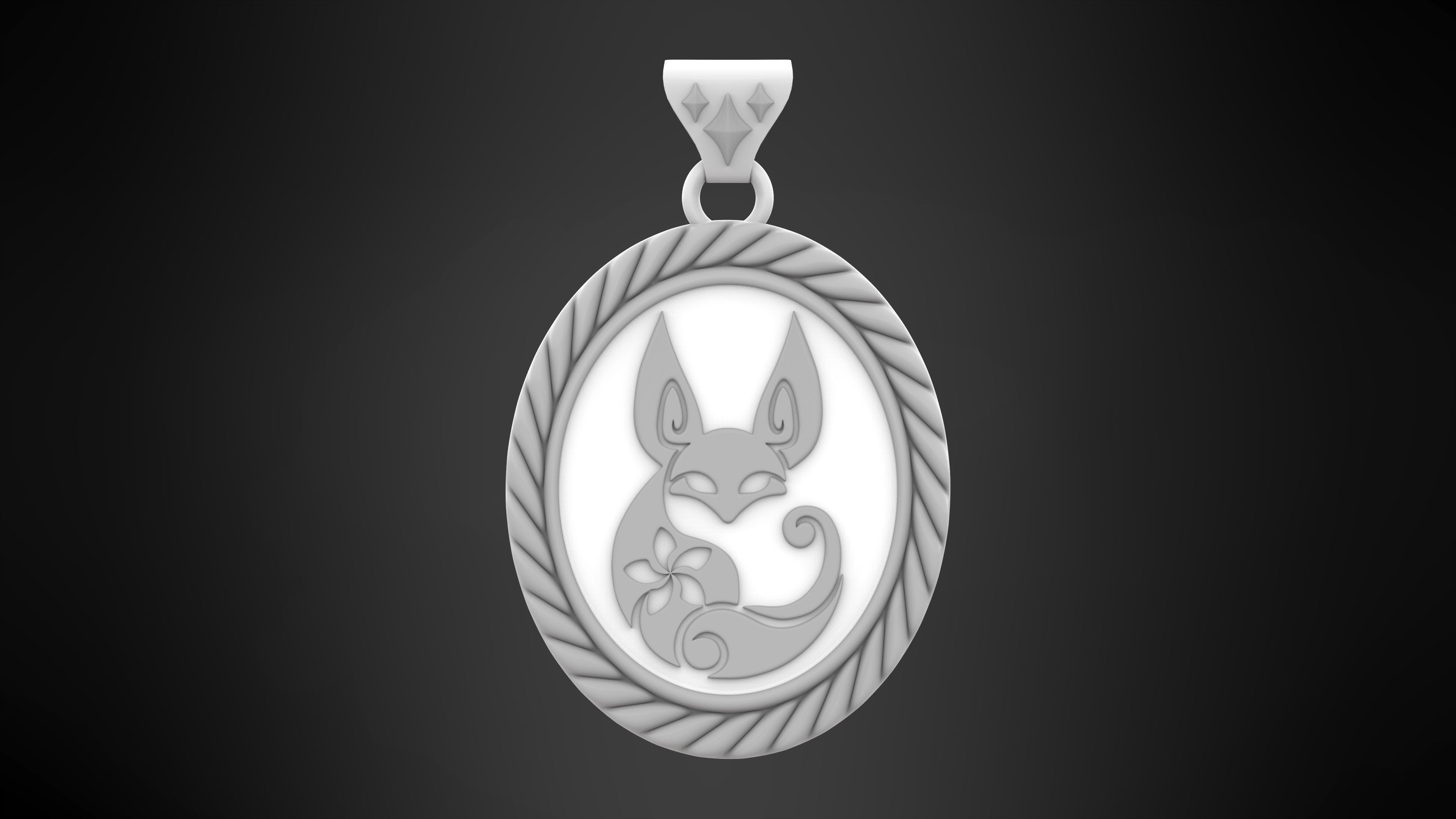 Vulpes Zerda Pendant 3D print model_5
