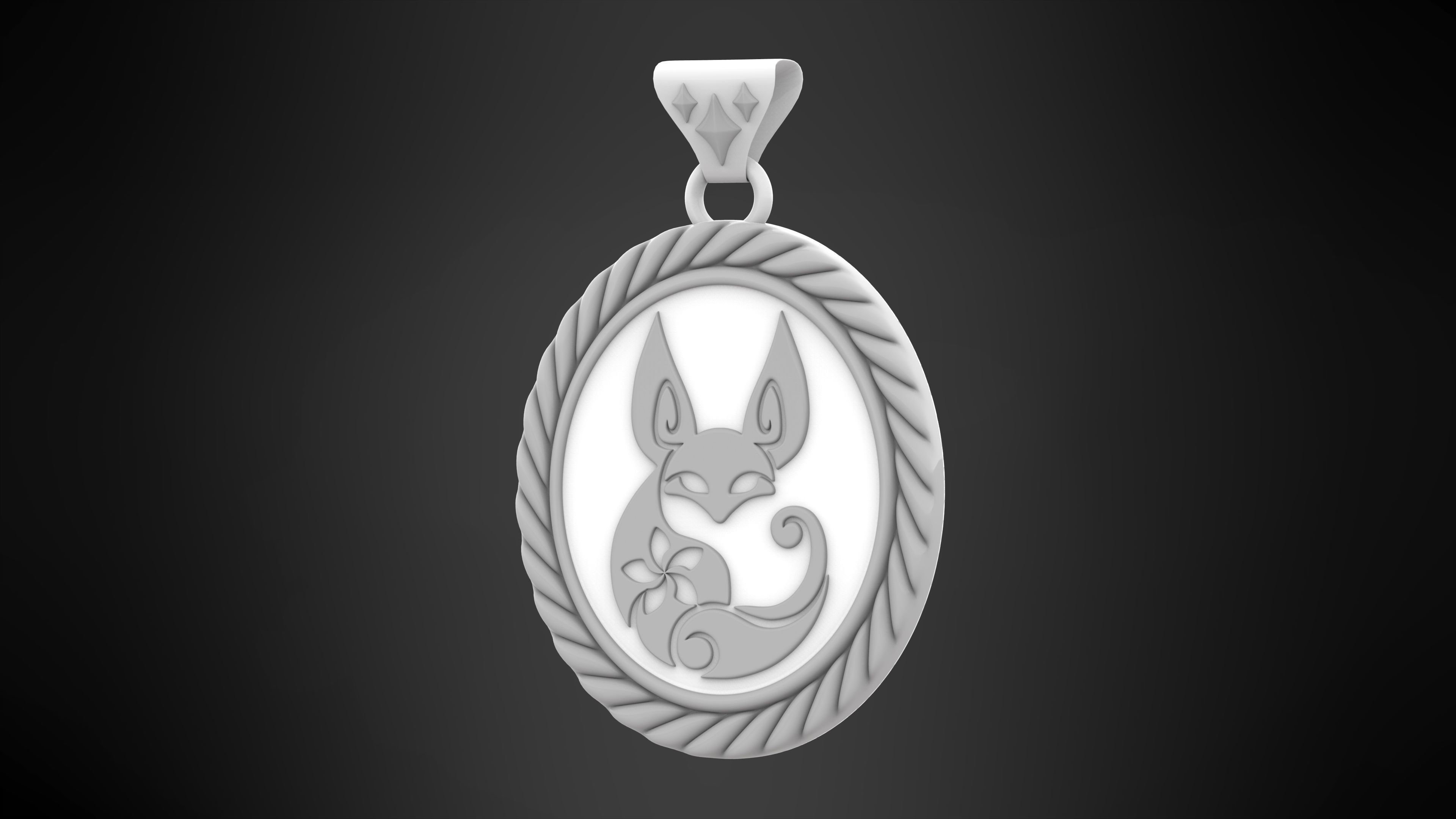 Vulpes Zerda Pendant 3D print model_4