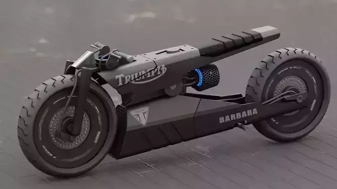 TRIUMPH MOTORBIKE  RIGGED 3D model