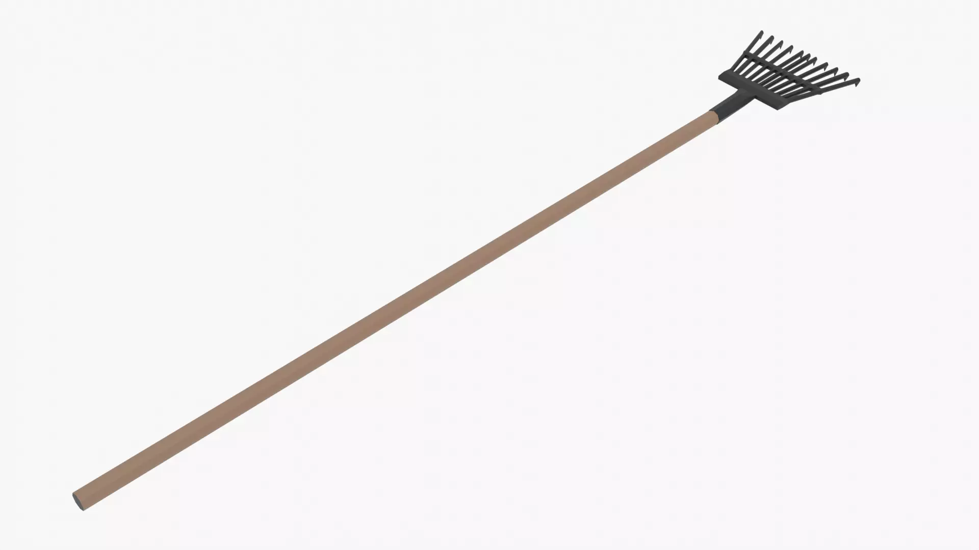 Basic Rake Low-poly 3D model_0