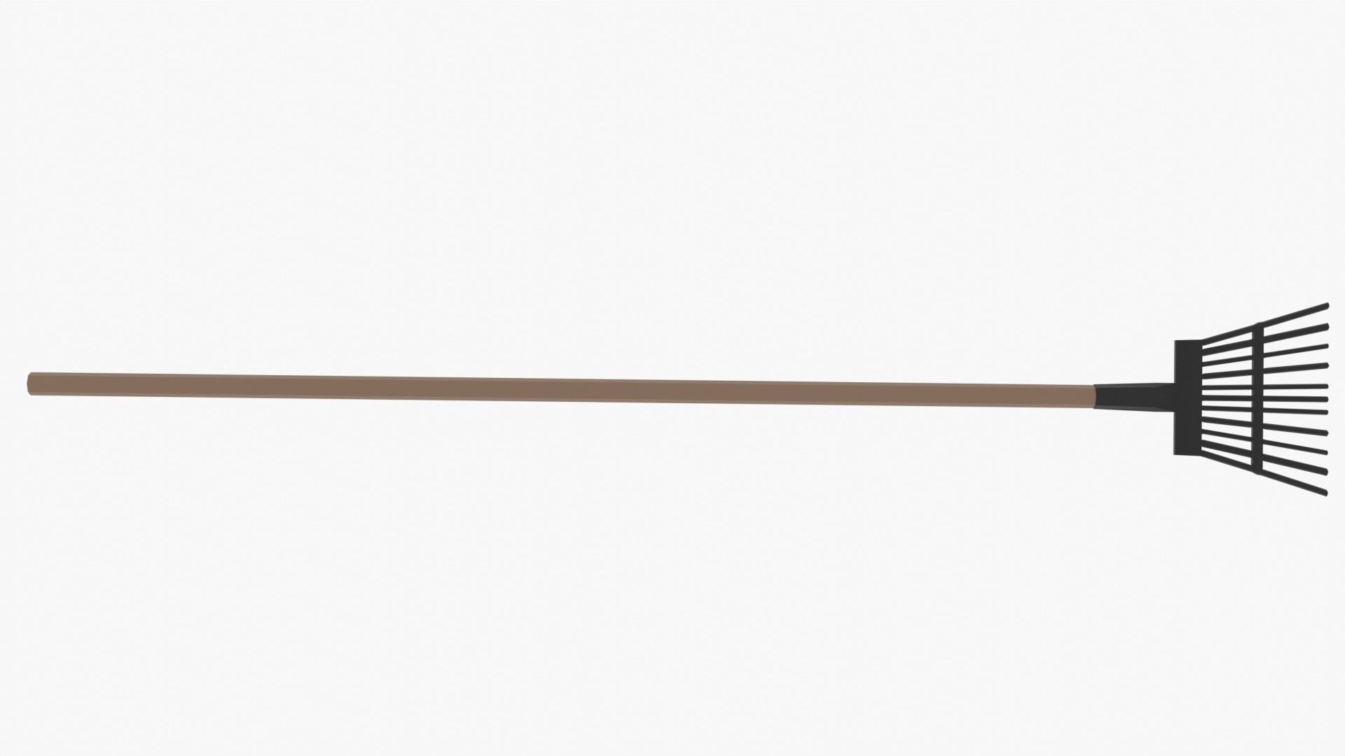 Basic Rake Low-poly 3D model_2