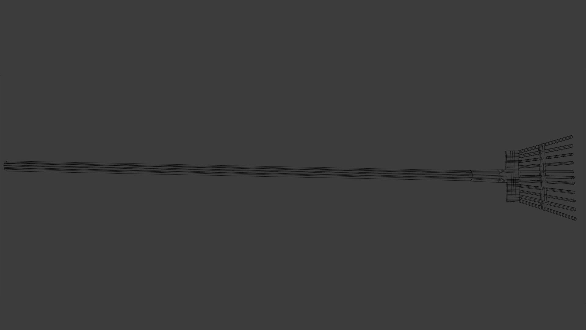 Basic Rake Low-poly 3D model_7
