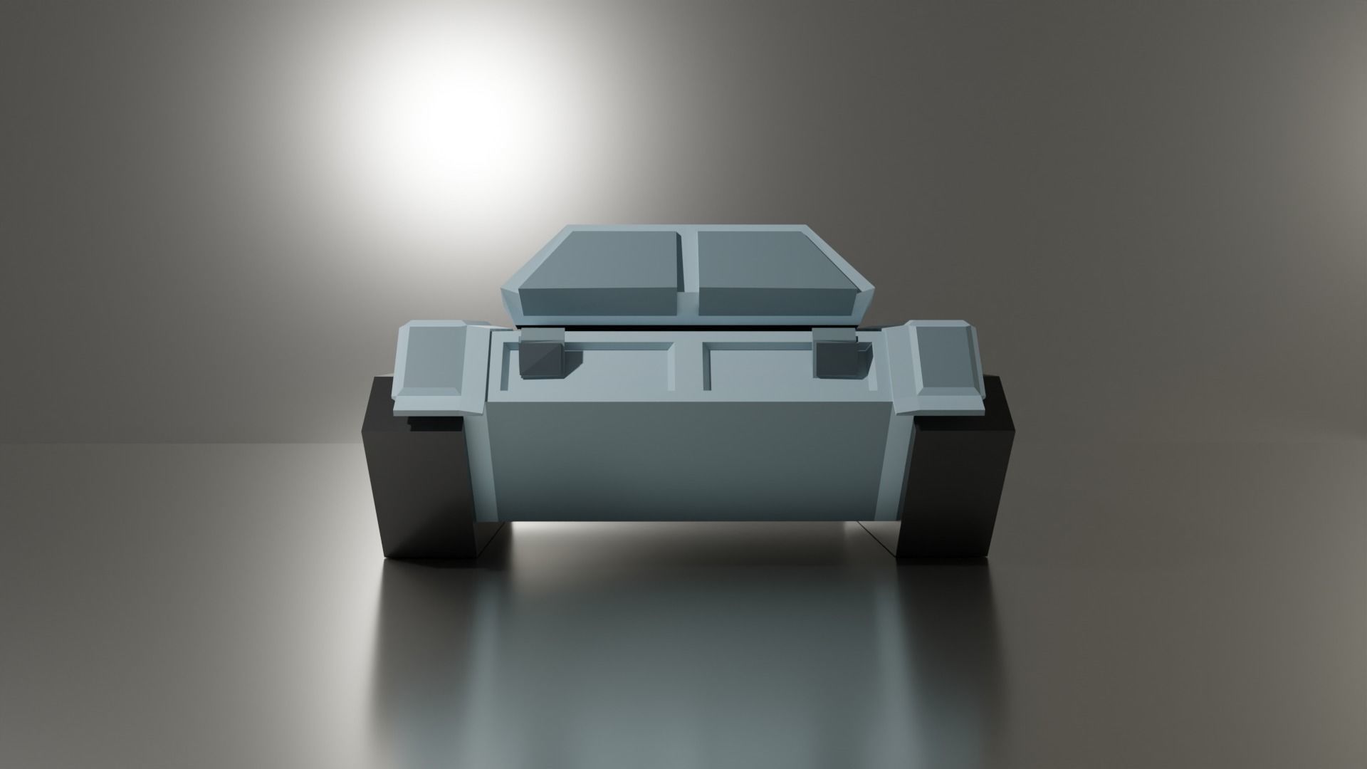 Sci Fi Tank Low-poly 3D model_7