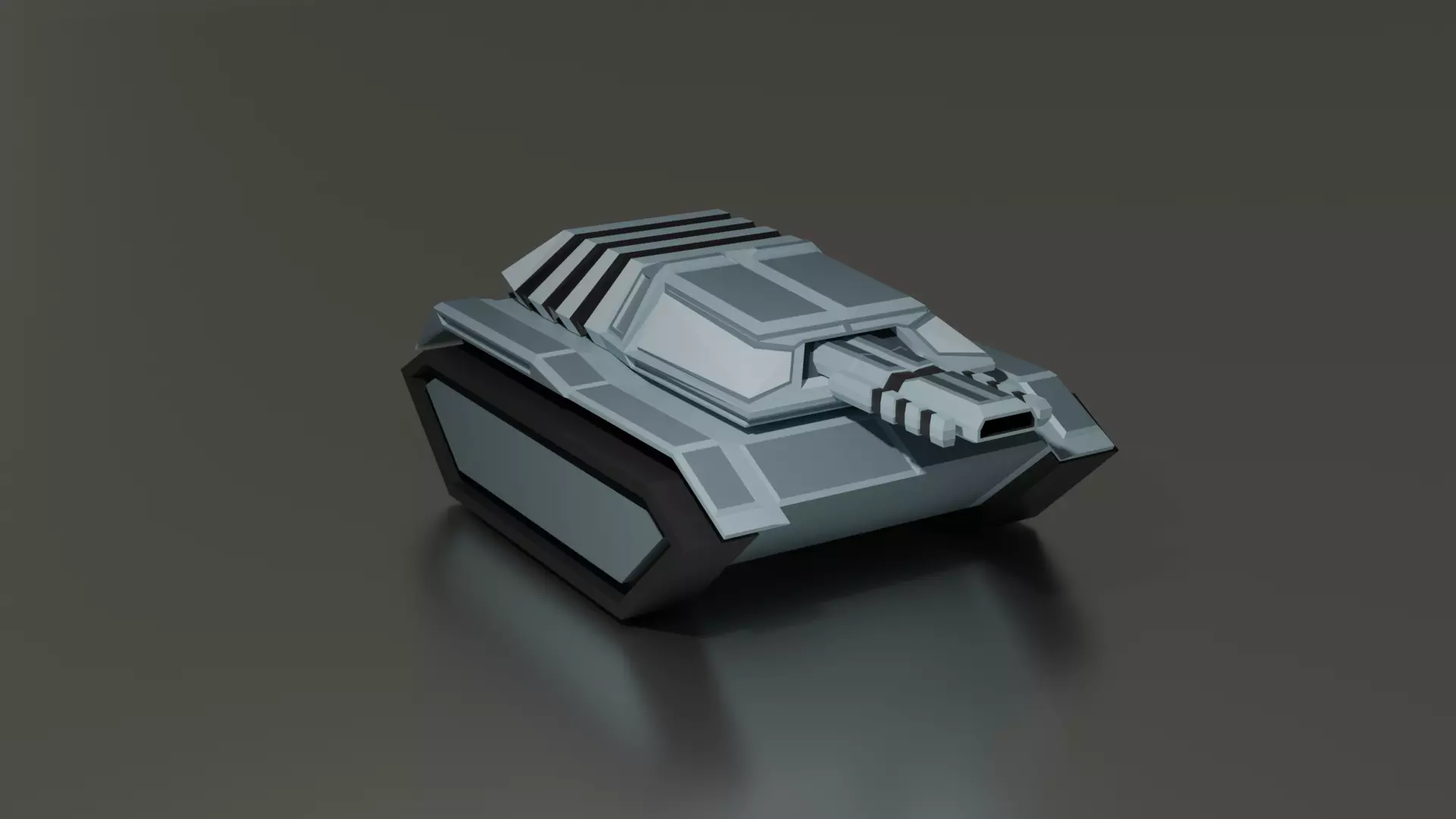 Sci Fi Tank Low-poly 3D model_0