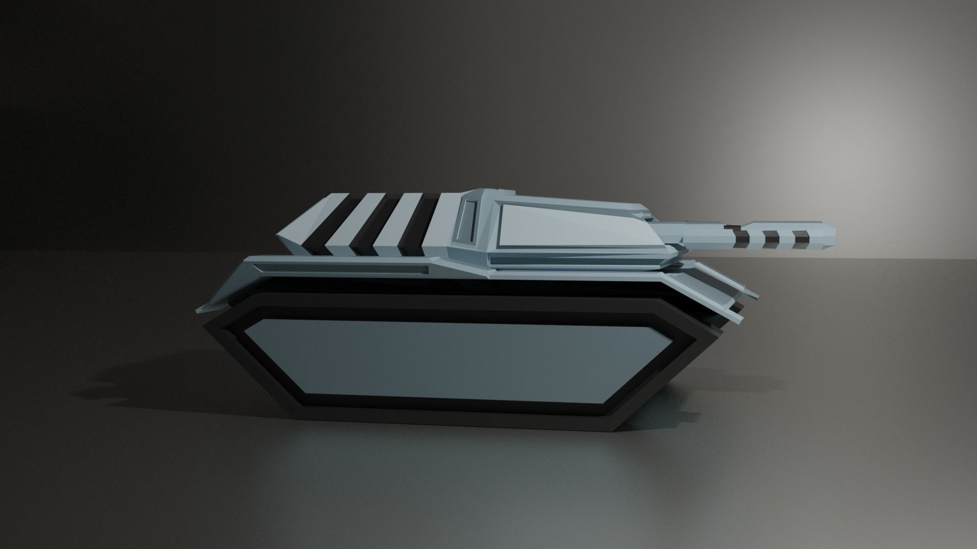 Sci Fi Tank Low-poly 3D model_4