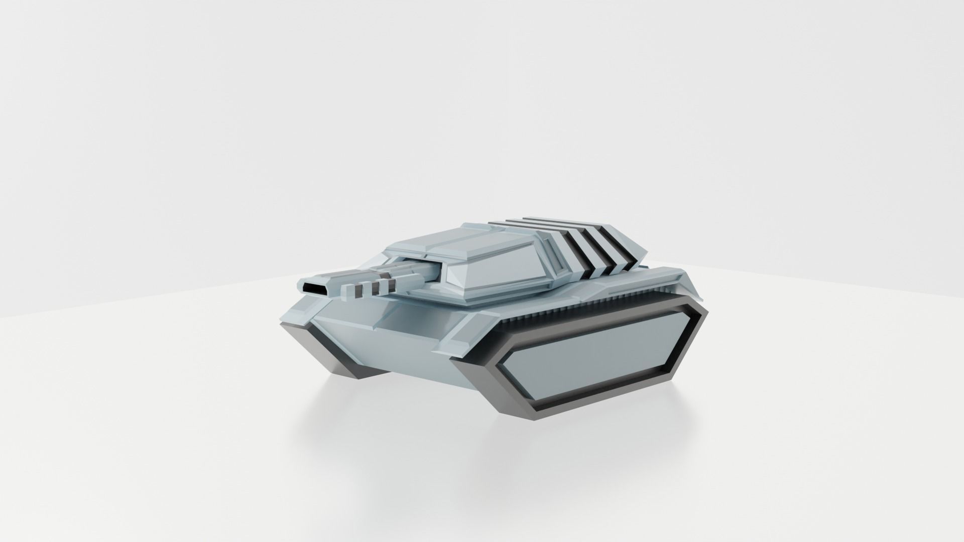 Sci Fi Tank Low-poly 3D model_1