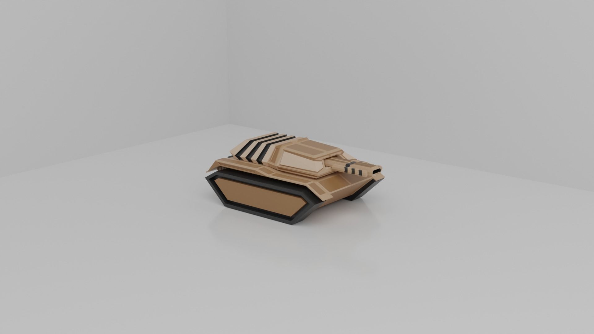 Sci Fi Tank Low-poly 3D model_10