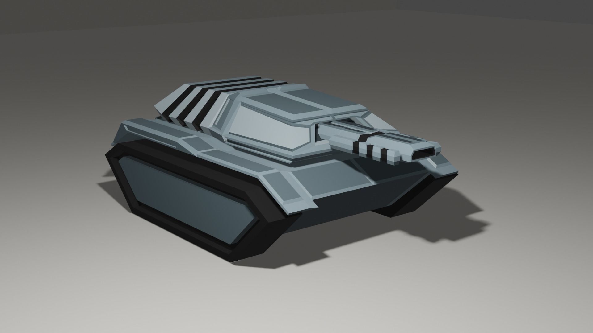Sci Fi Tank Low-poly 3D model_2