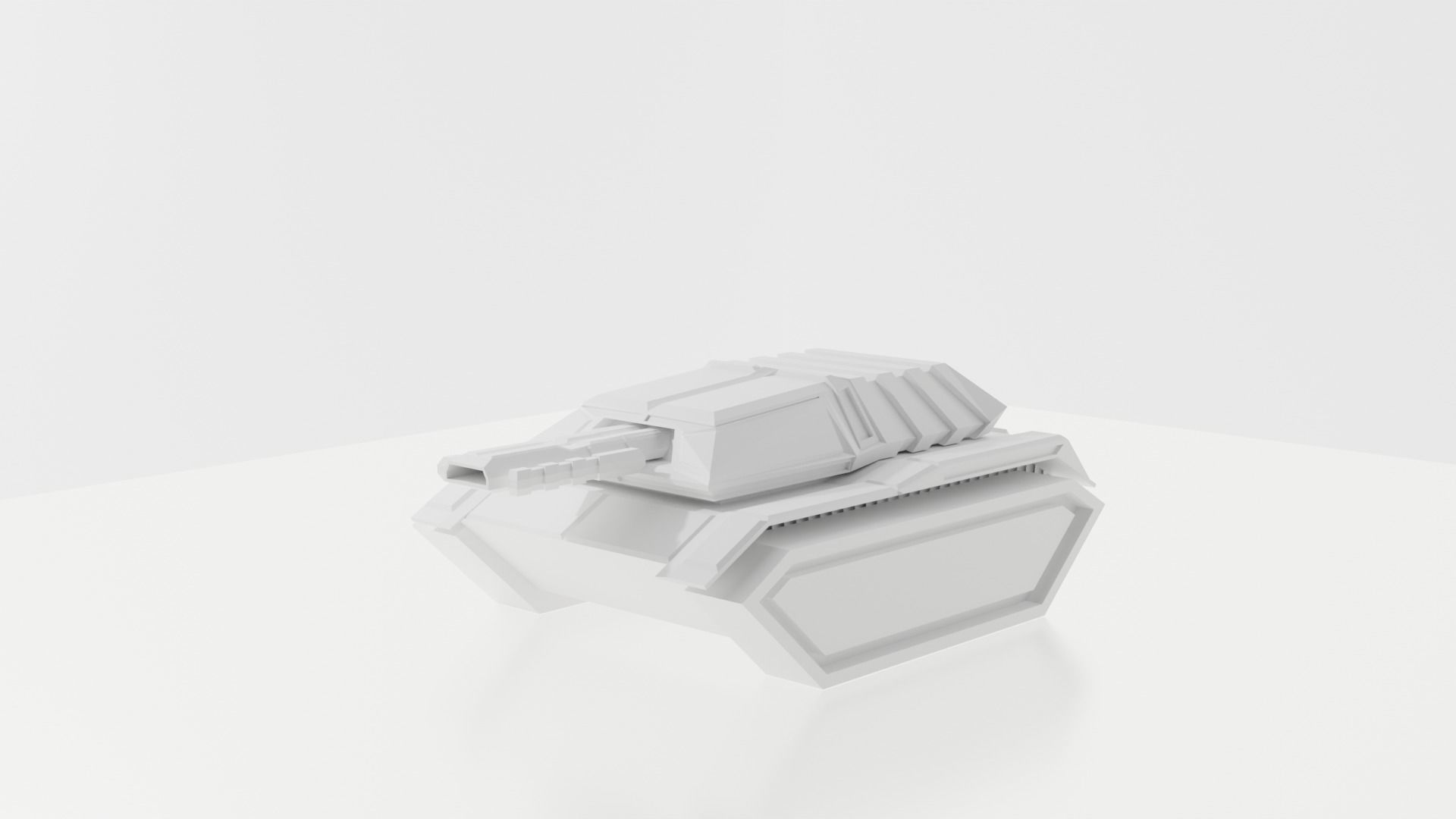 Sci Fi Tank Low-poly 3D model_8
