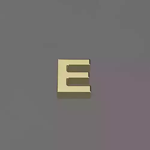 Alphabet E Letter Pendant 3D Model for Necklaces 3D print model